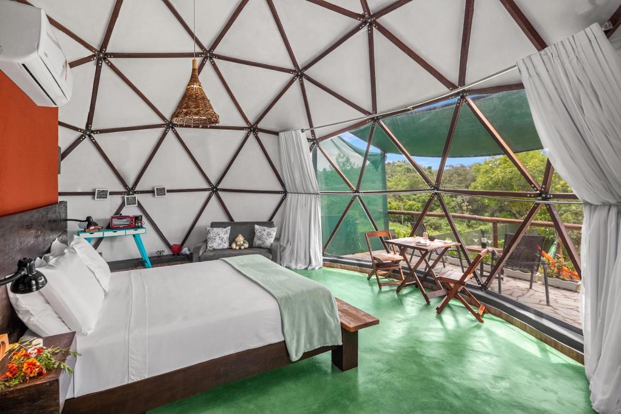 Glamping Serra Da Canastra - Casinha De Hortela - Domo Embauba Delfinópolis Exteriör bild