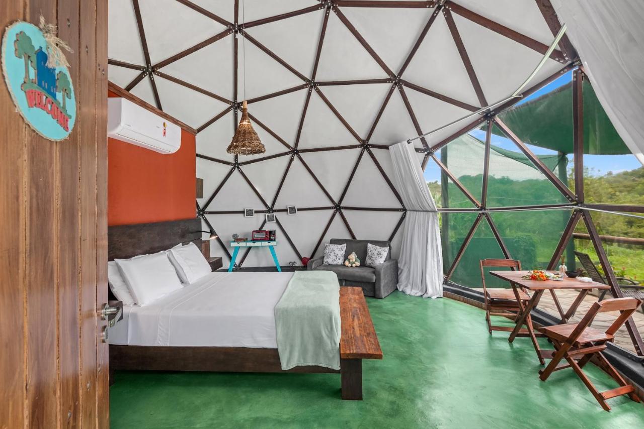 Glamping Serra Da Canastra - Casinha De Hortela - Domo Embauba Delfinópolis Exteriör bild